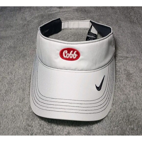 Nike Dri-Fit Golf Visor Hat Cap Strapback One Size Adjustable White 429466-100 - Picture 1 of 16